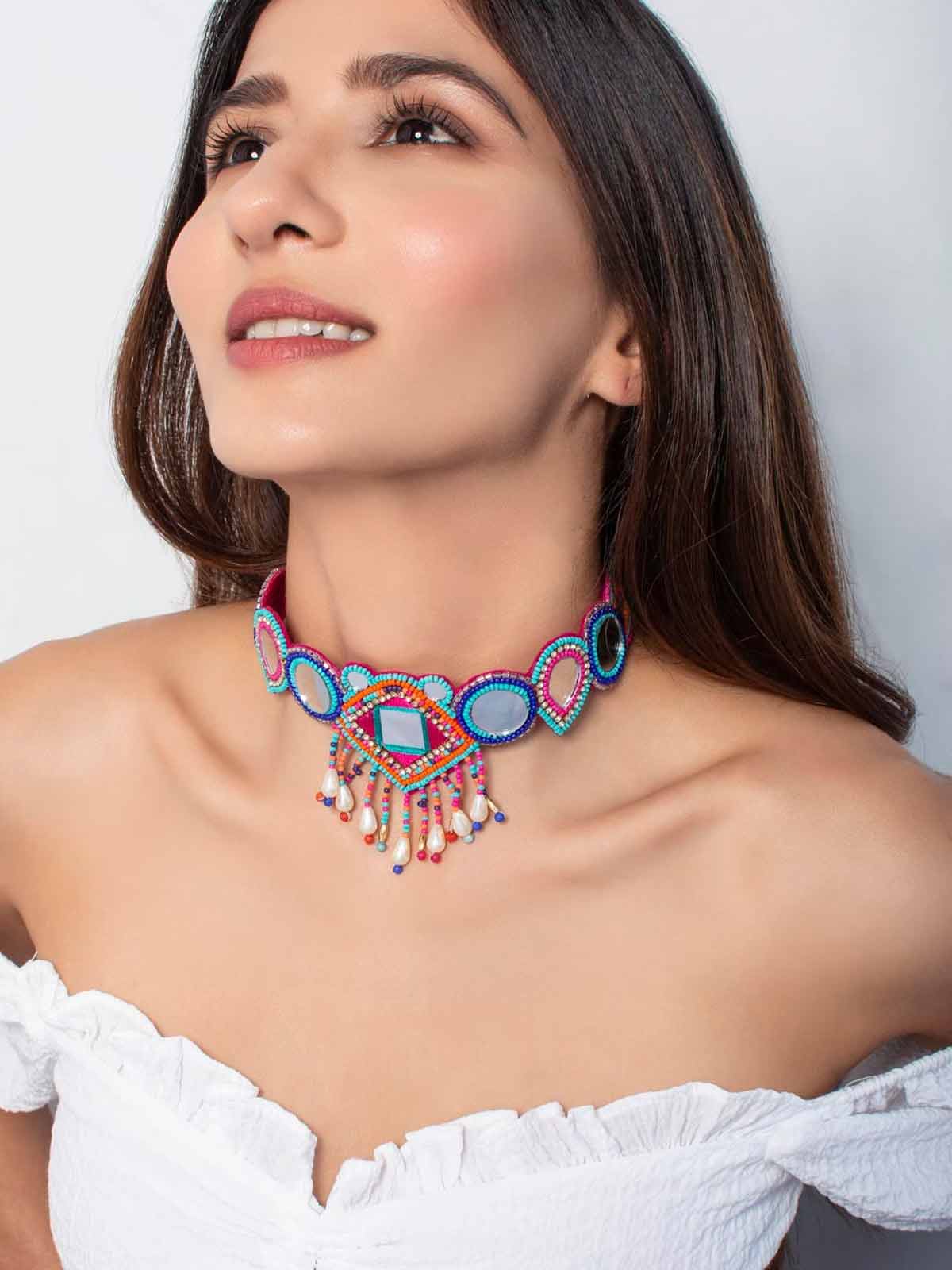 Multi colour necklace designs