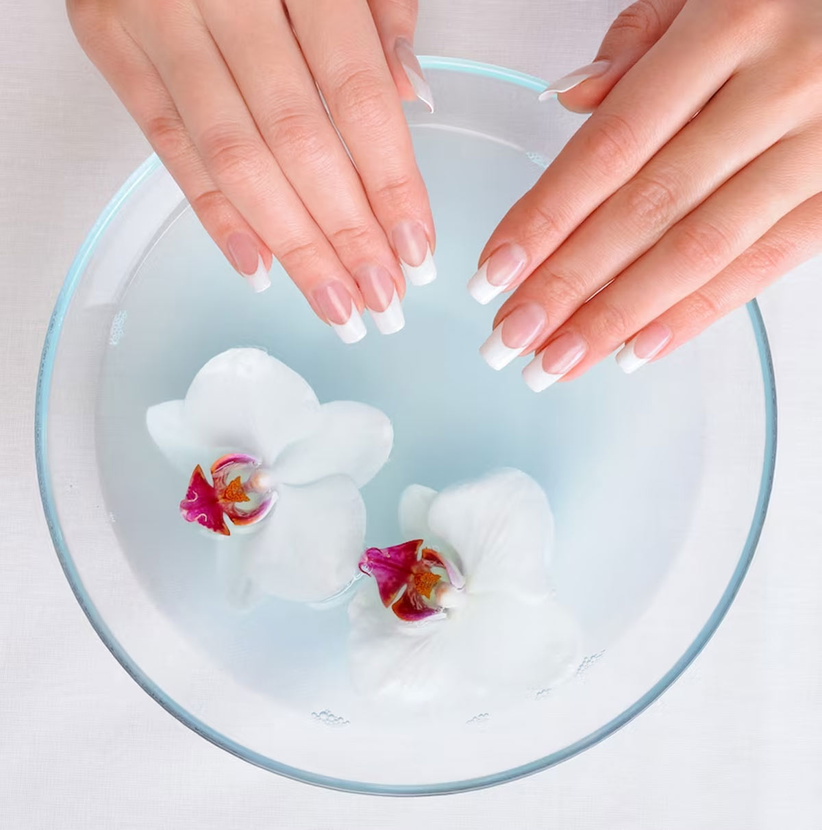 nails in water