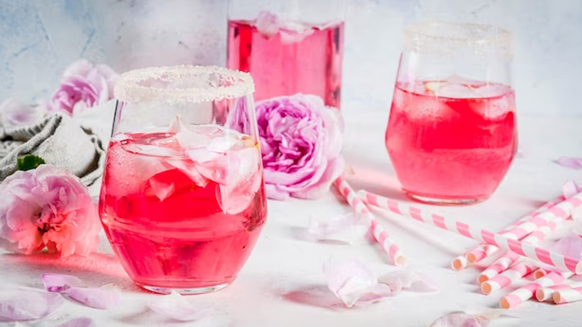 rose infused water for summer