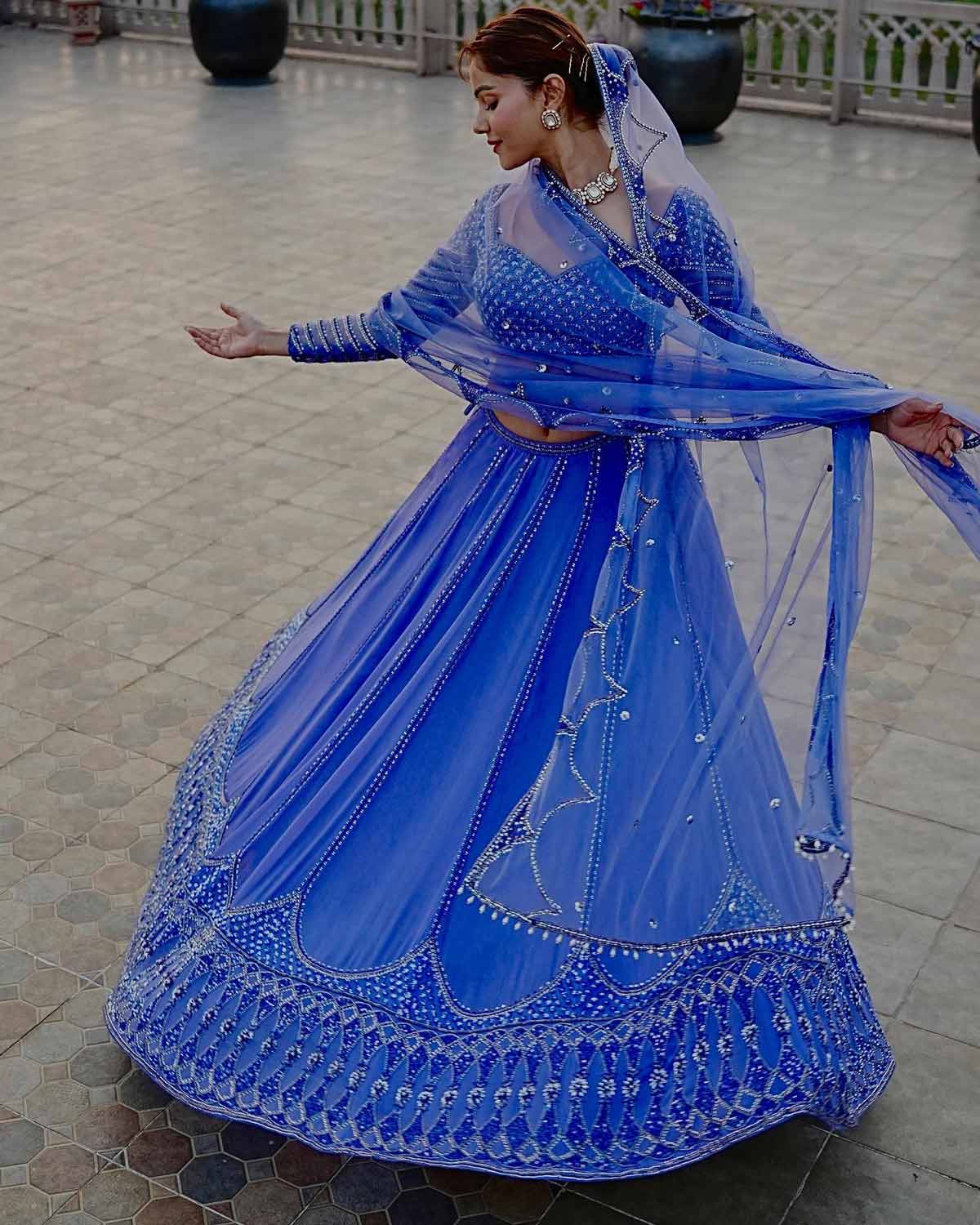 rubina dilaik lehnga look