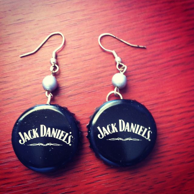 Homemade Earrings bottle cap