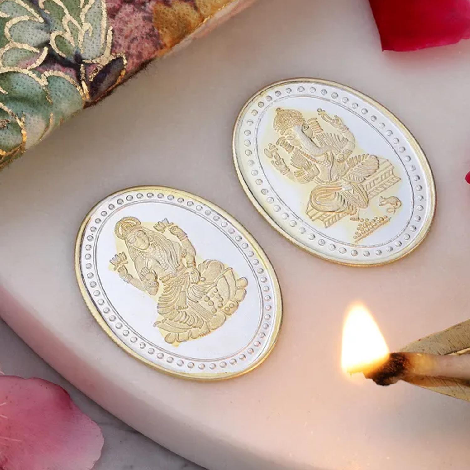 Laxmi and Ganesh Silver Coins