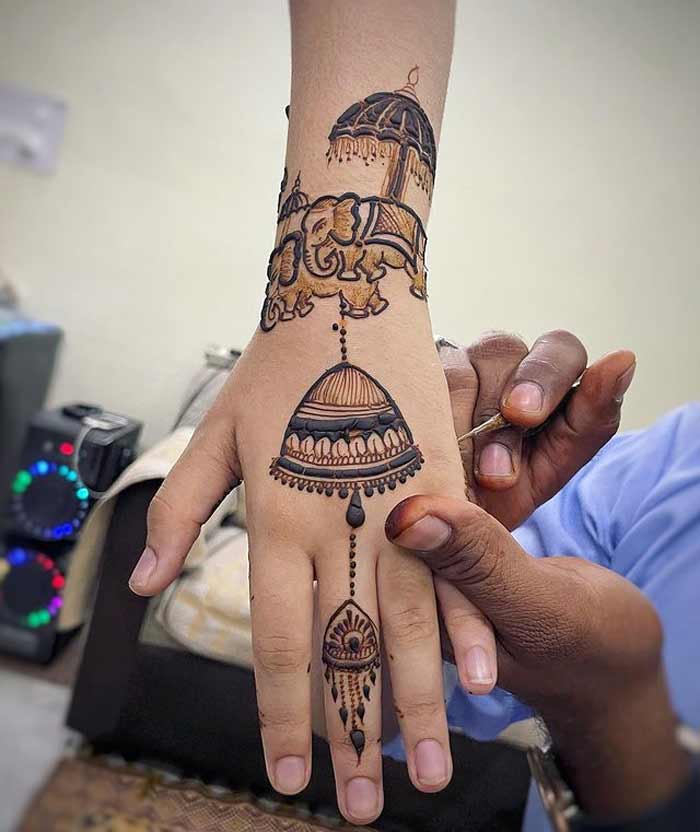 bail mehndi for bride