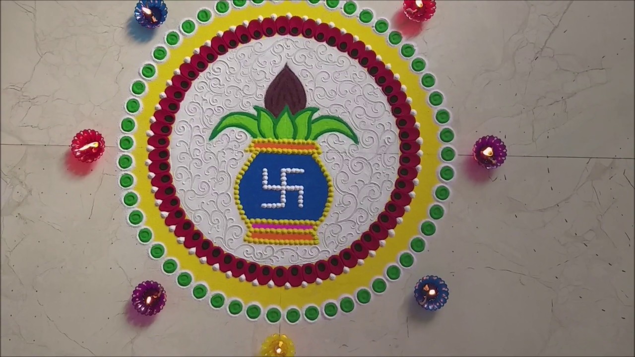 easy Rangoli Design For Dev Diwali