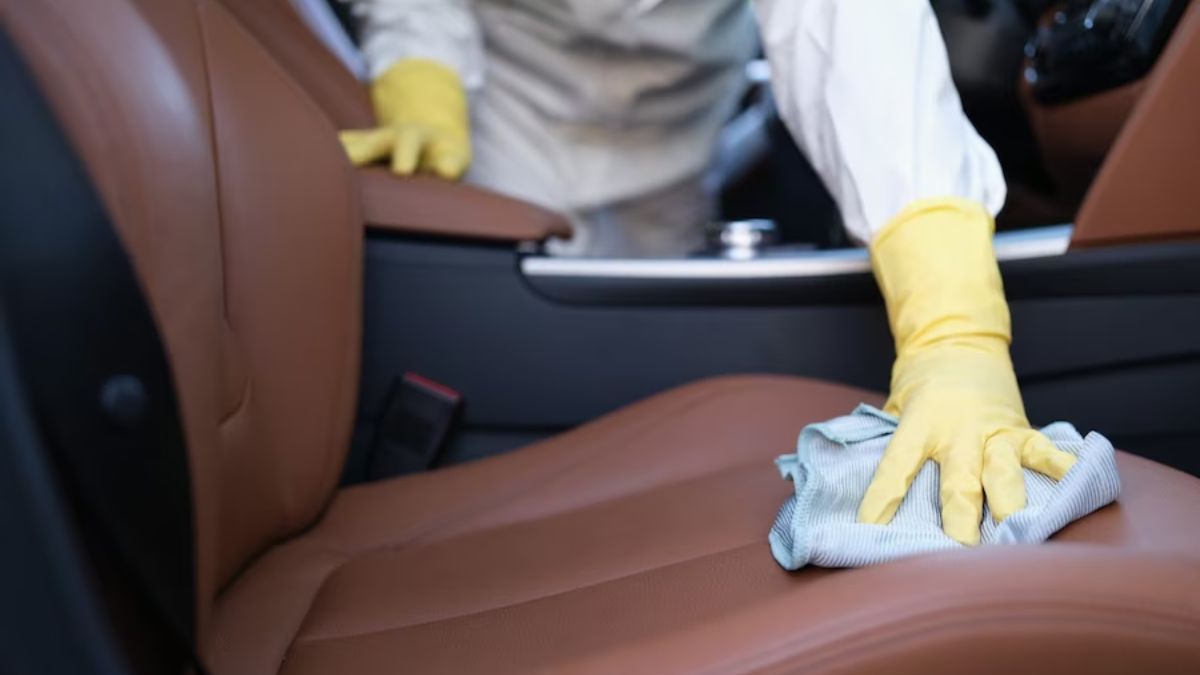 how to clean food stain from car seat