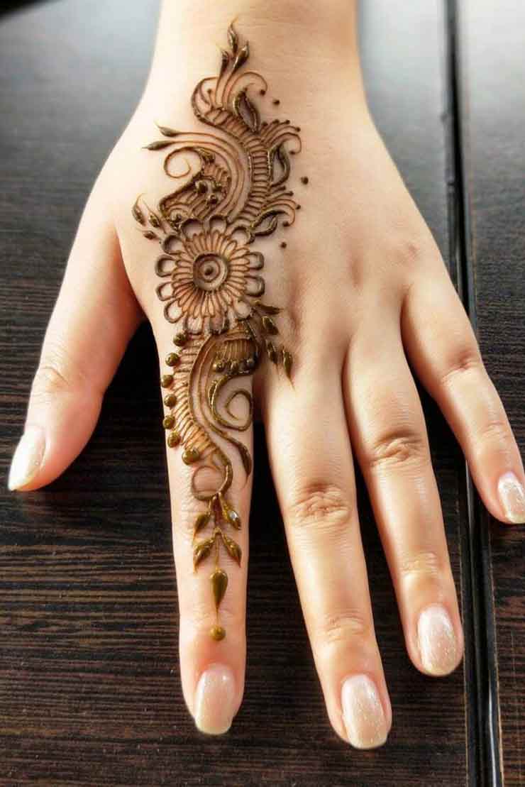 bail mehndi for karwa chauth
