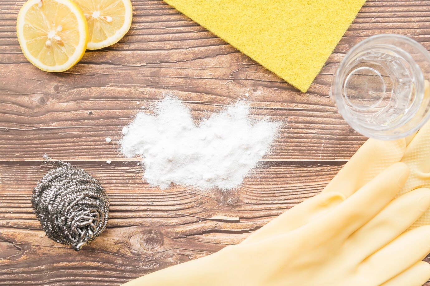 baking soda to cleanse deodorise kitchen shelves
