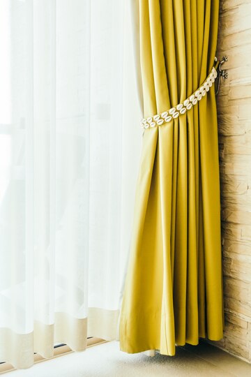 bright colour curtains