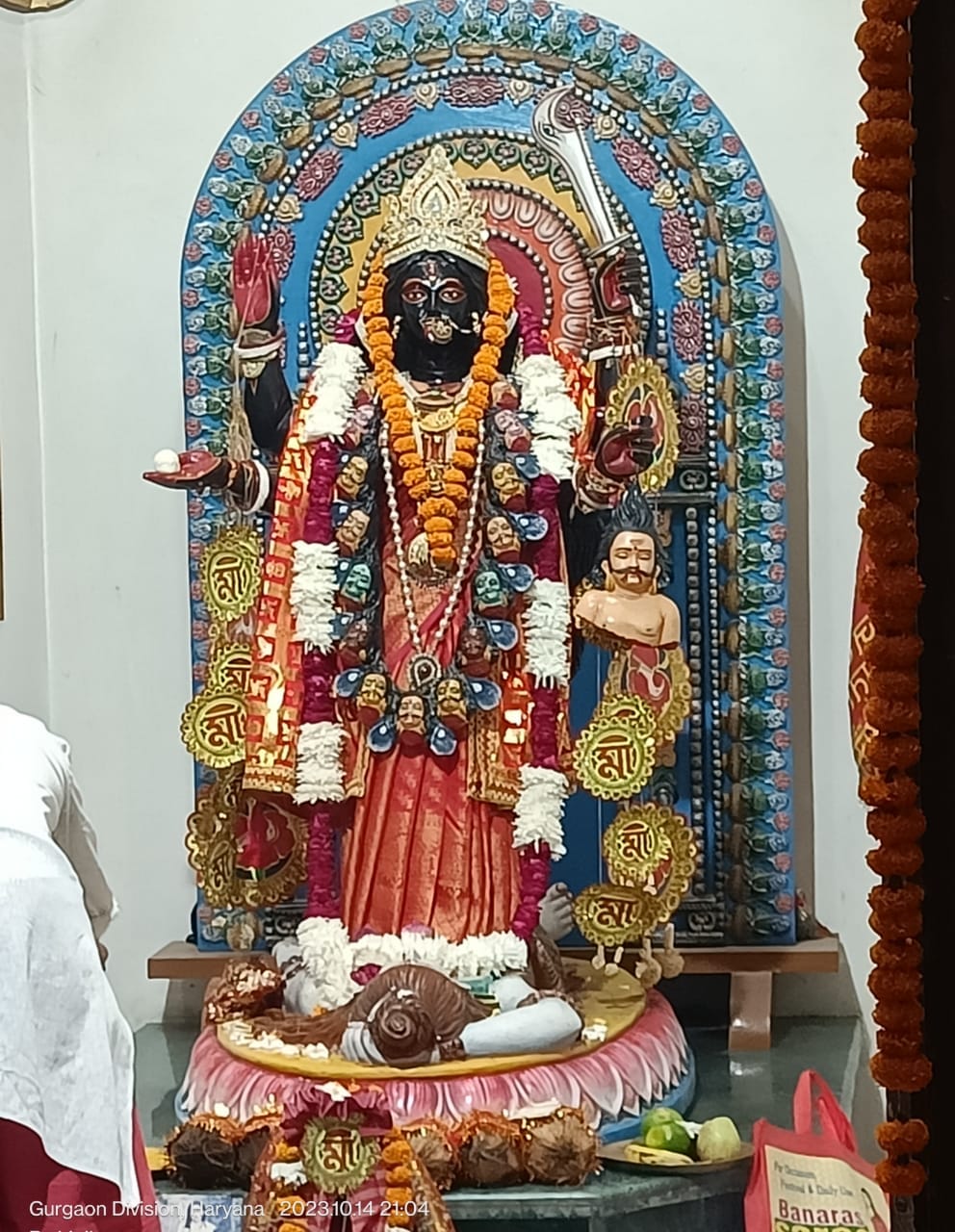 kali puja pandal Gurgaon Kalibari