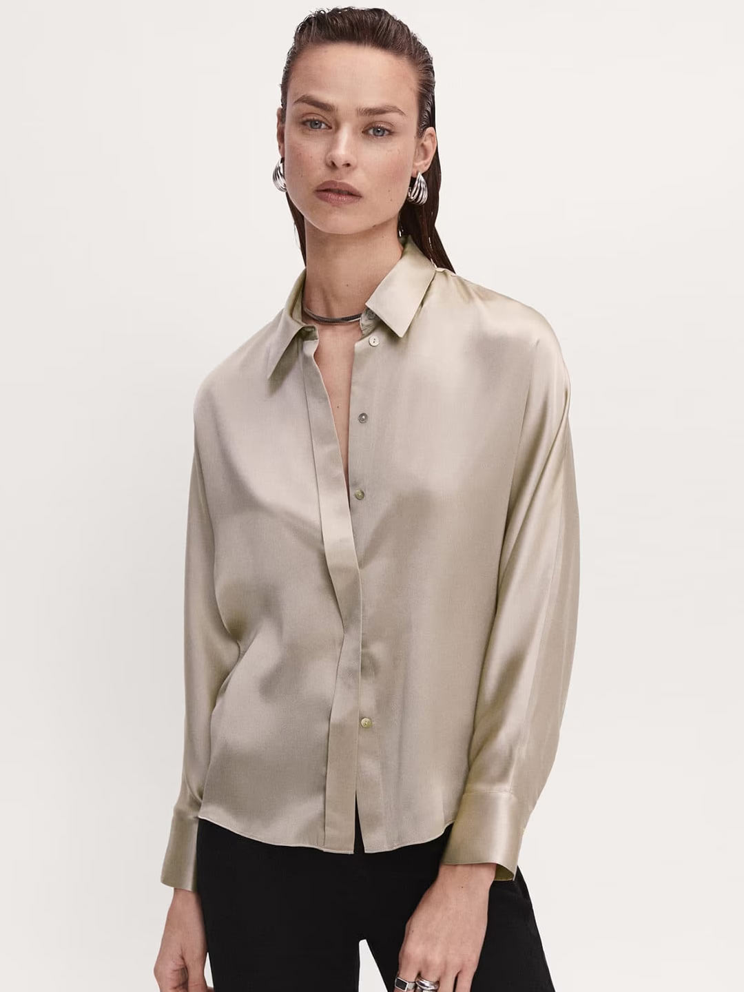 Pure formal silk shirt