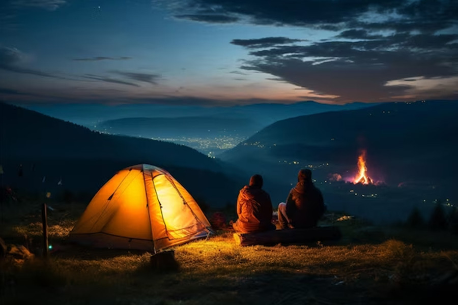 camping travel tips use tent and pillow