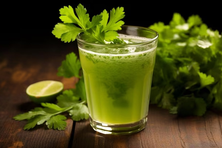 coriander juice for cholesterol