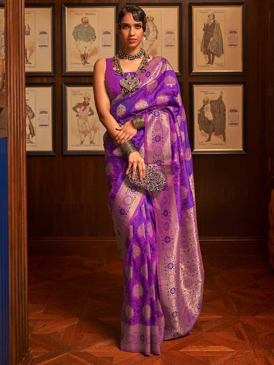 purple saree
