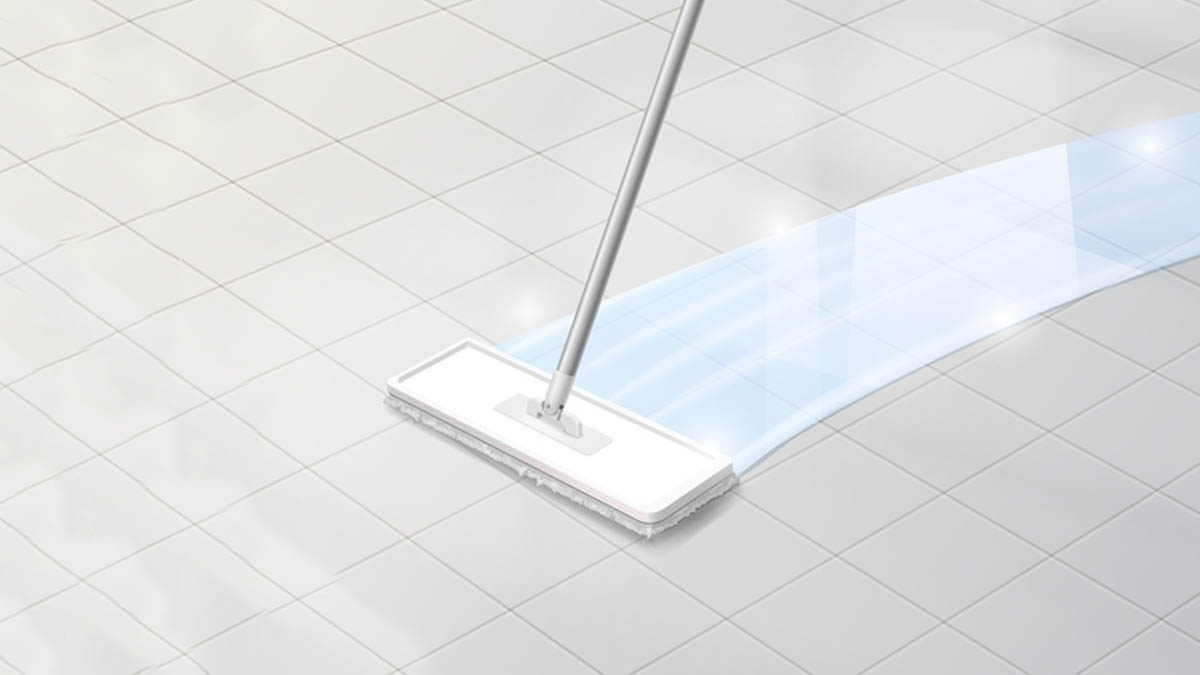 tiles cleaning wtih shampoo