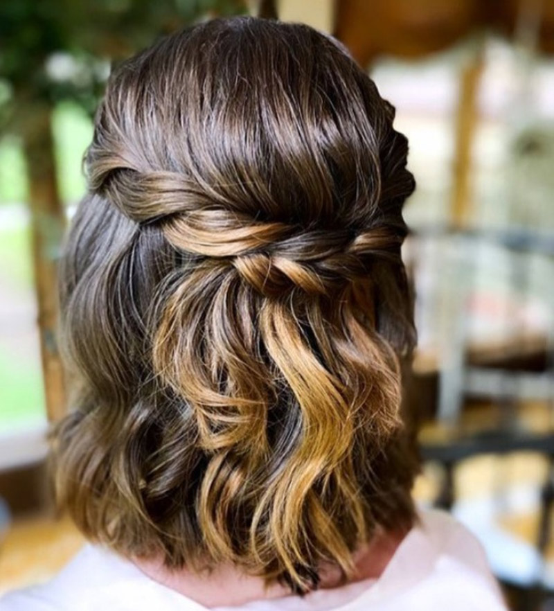 twist french braid hair style for karwa chauth