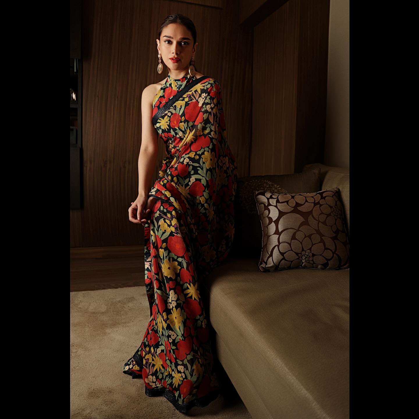 Aditi Rao Hydari In Floral Saree