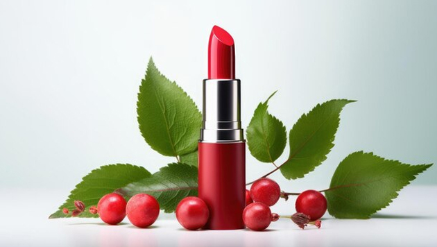 Cheery red lipstick shade