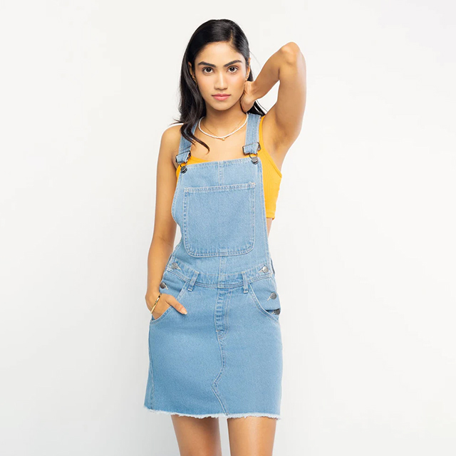 Denim Skirt Style Dungaree