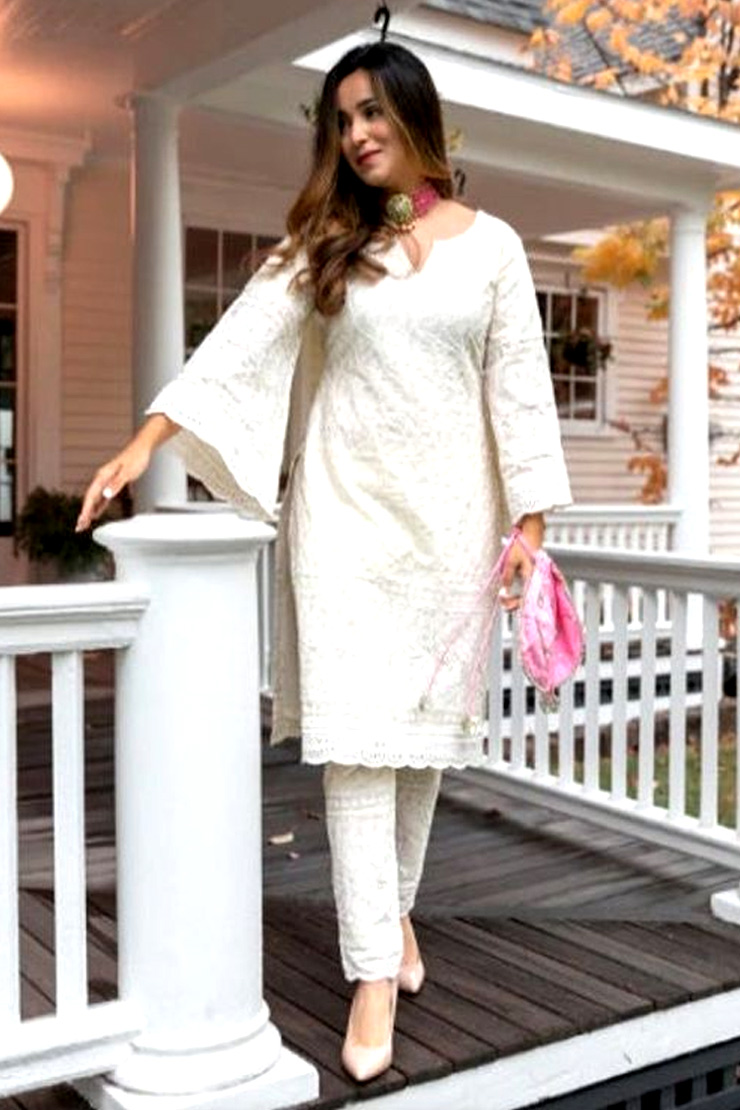 Designer Lucknowi Kurti Design