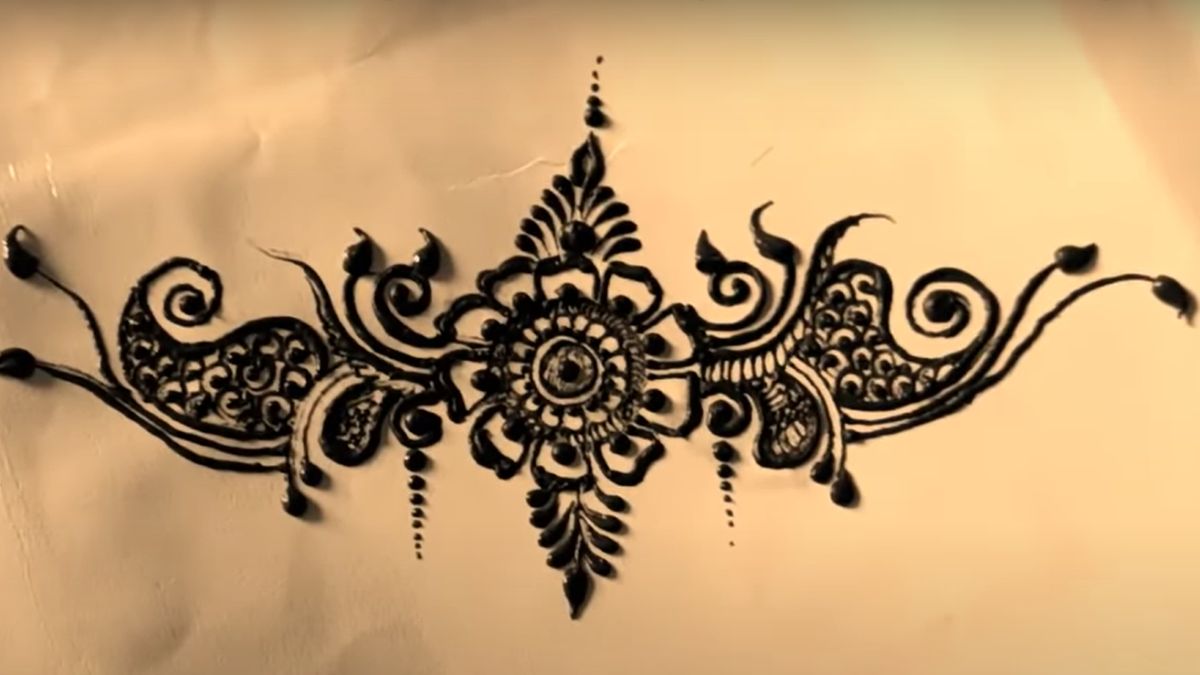 Dotted Mehndi Design For Bajuband