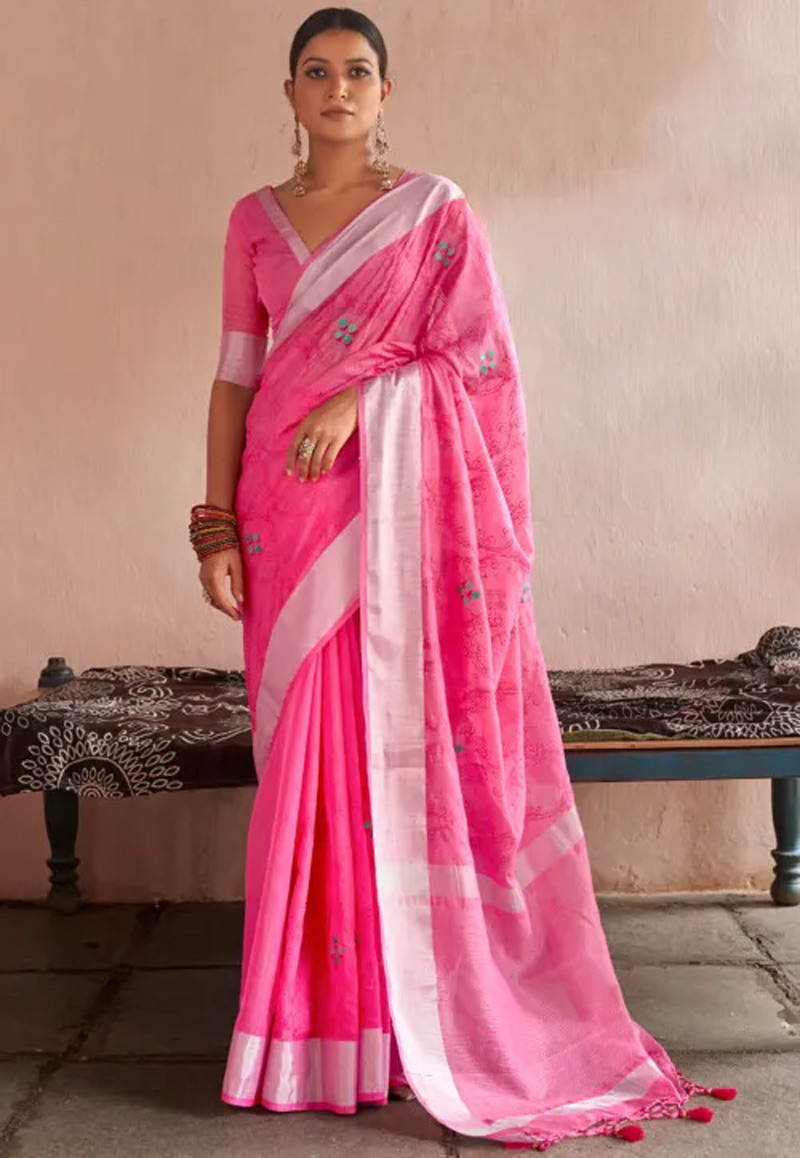 Embrodery work saree