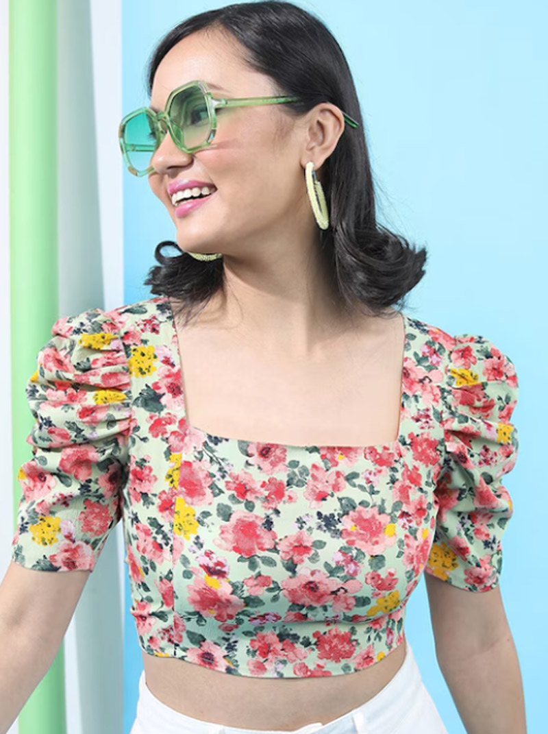 Floral print crop top