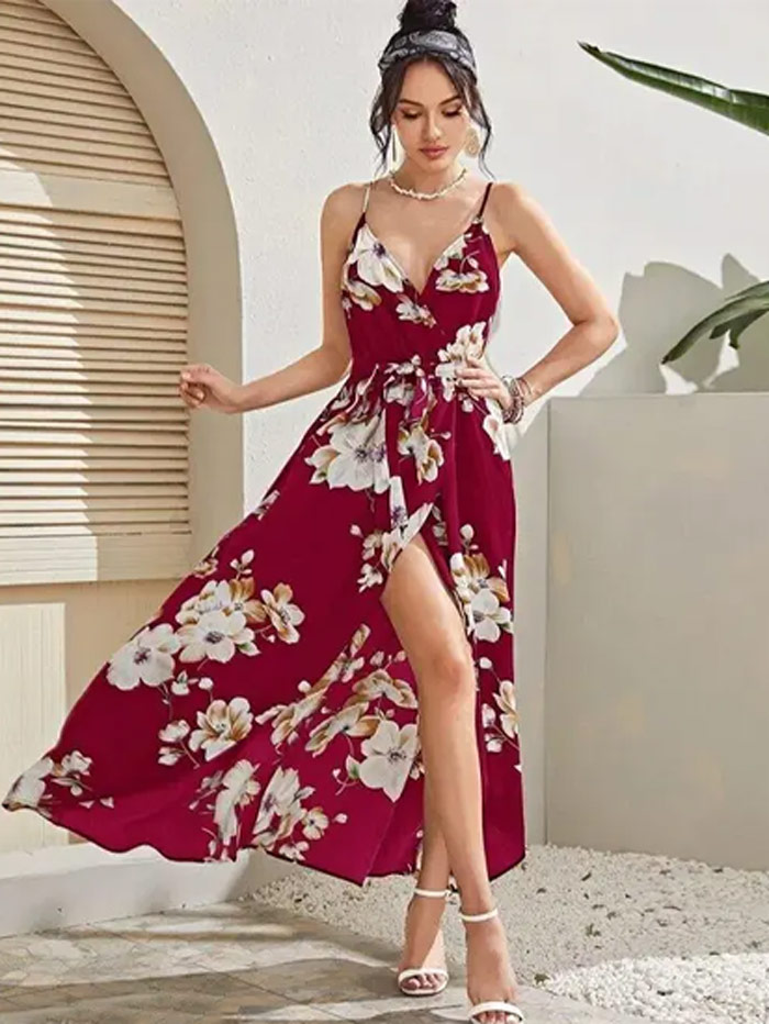 Slit cut dress designs