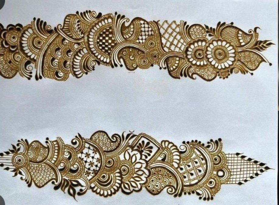 Traditional Mehndi Design For Bajuband
