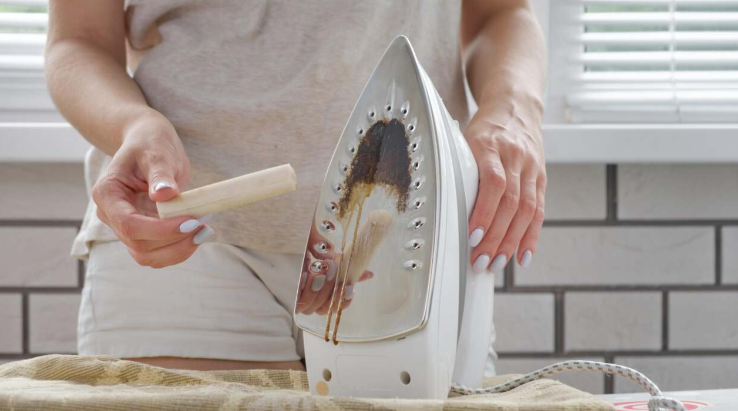 burnt iron cleaning hack