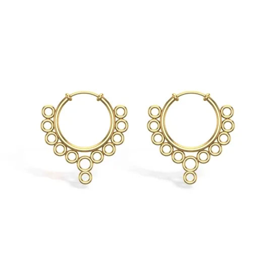 golden hoop earrings