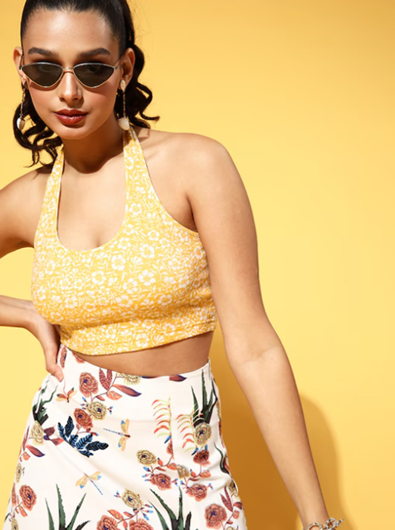 halter neck crop top