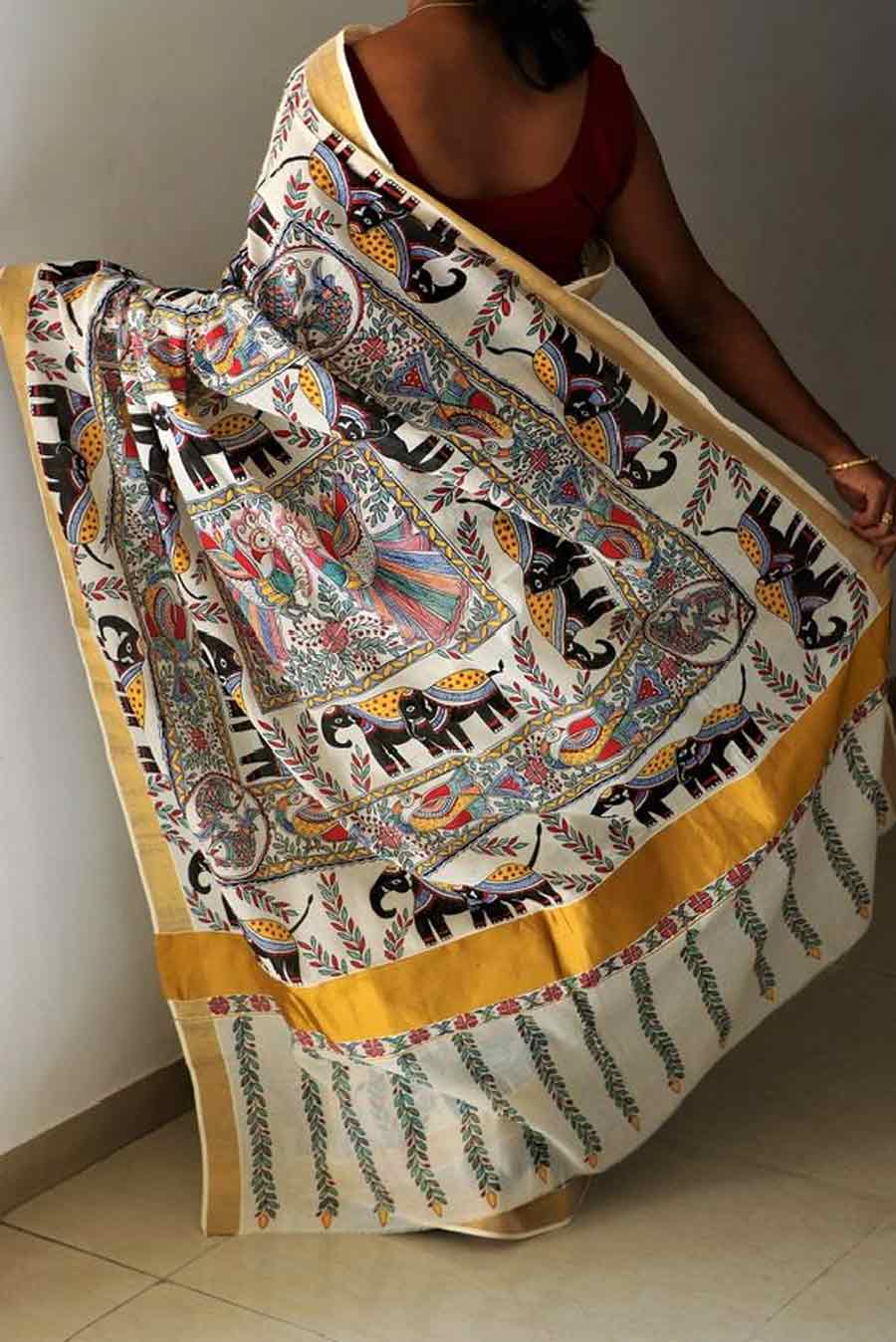 madhubani saree style