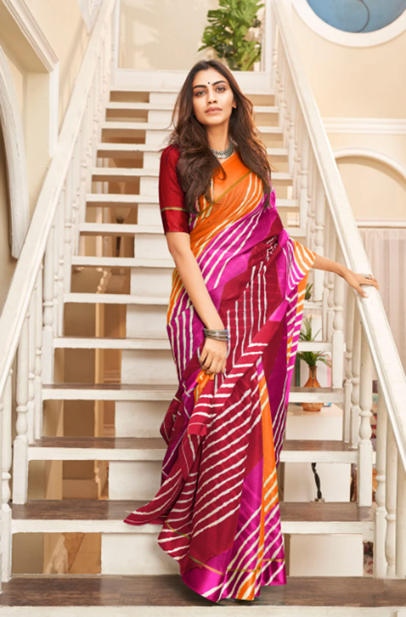 ombre shade saree