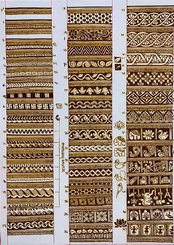 ramadan border mehndi designs