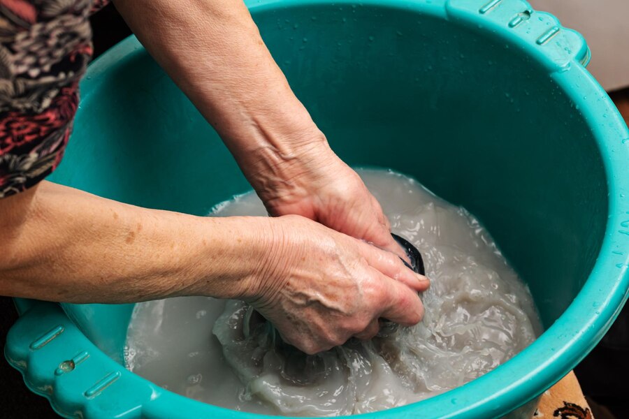 silk saree wash inside
