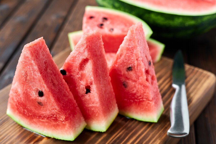 sliced watermelon
