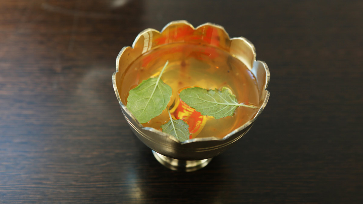 what happens if we sprinkle basil water at home main door