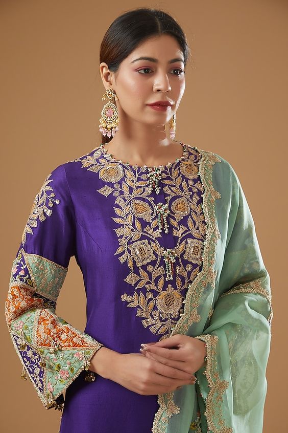 Cowl Neck Design For Punjabi Suits