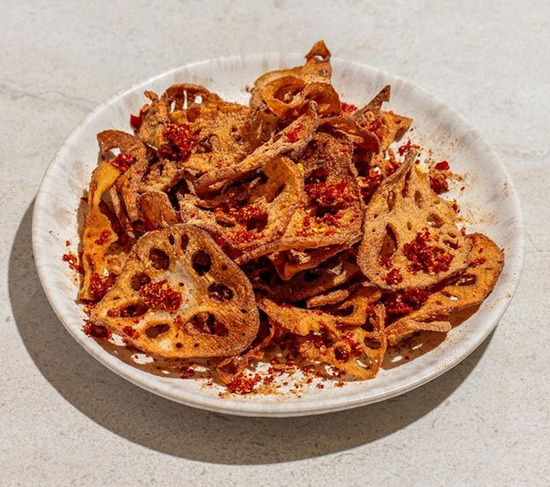 Crispy lotus stem chips