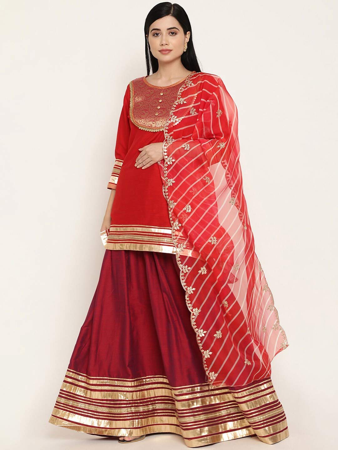 Dupatta style one shoulder