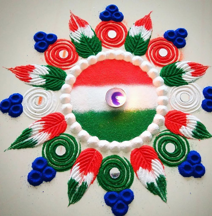 Flag Rangoli Designs