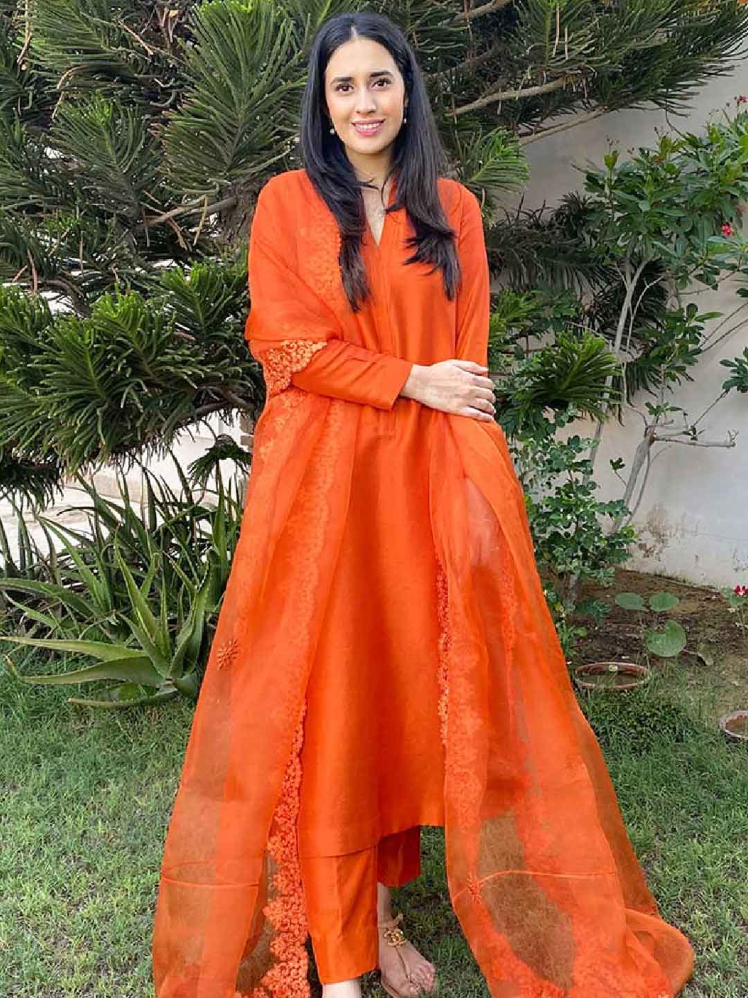 Orange colour suit sets