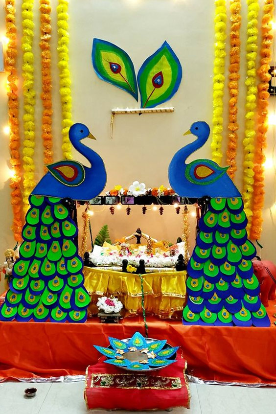 Paper Janmashtami Decoration Idea