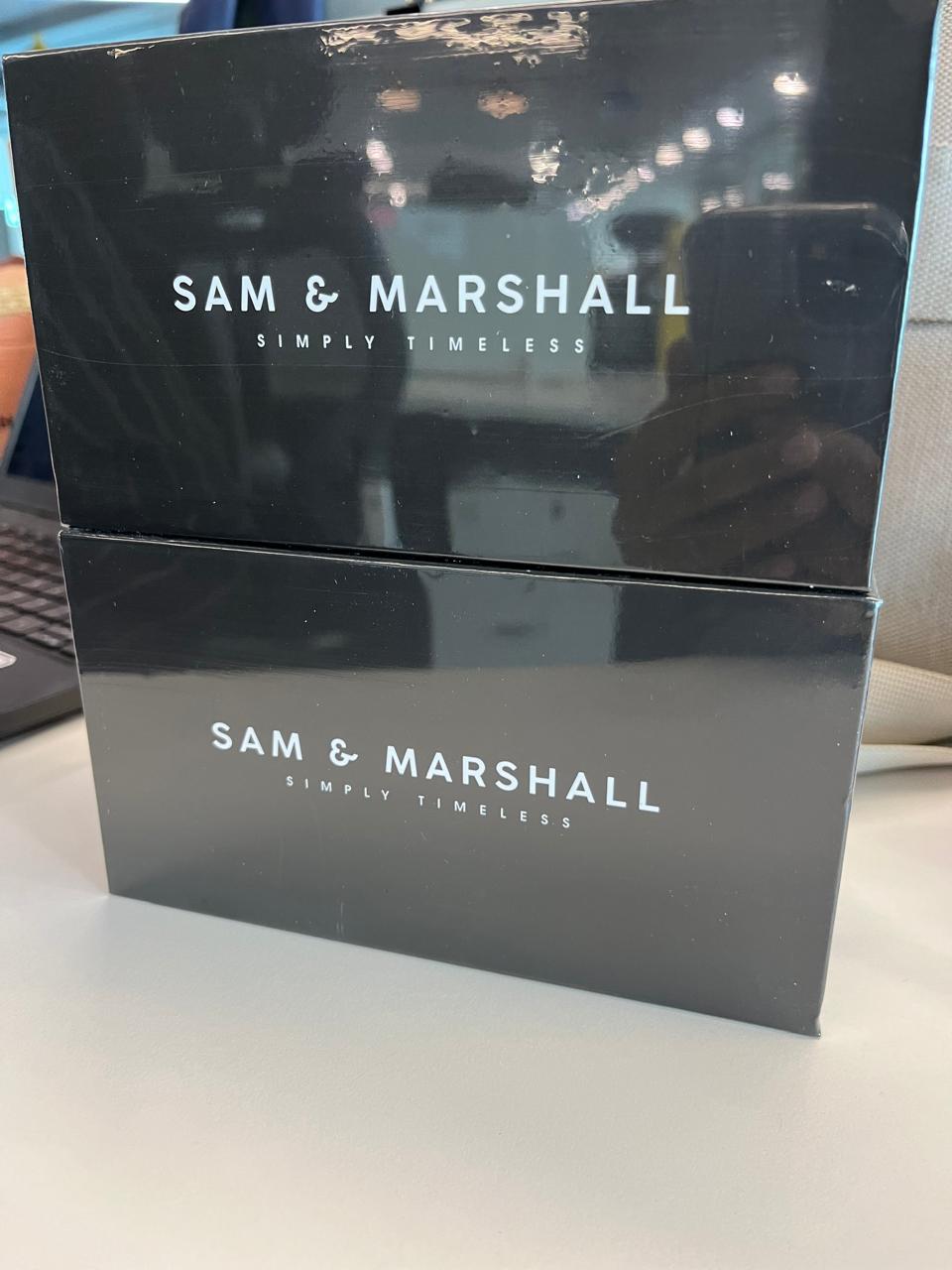Sam & Marshall Silver Dark Gradient Sunglasses Packaging