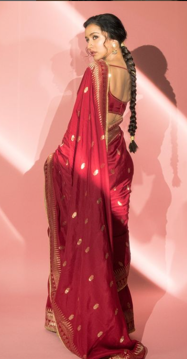Shraddha Kapoor’s Silk Red Saree