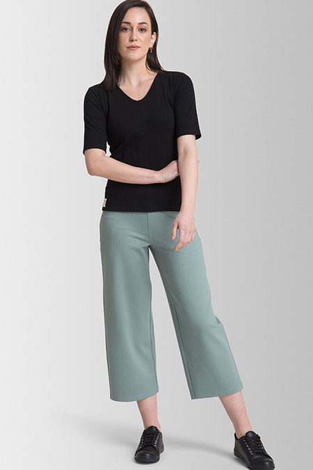 V Neckline Plain T Shirt