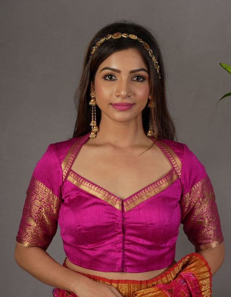 V neck Blouse Design