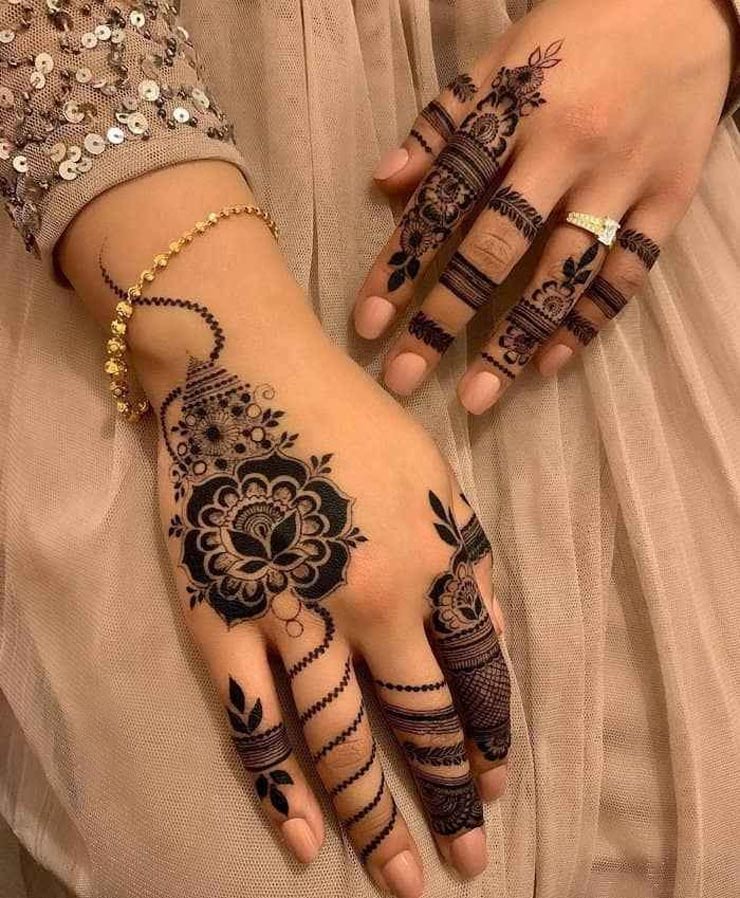 bel mehndi design for hand