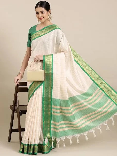 cotton plan saree