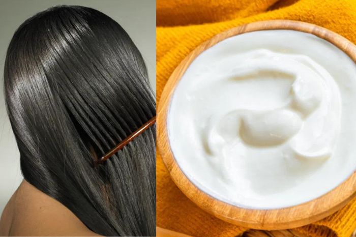 curd benefits for hair dandruff